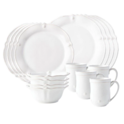 Juliska Berry & Thread Flared 16-Piece Place Setting - Whitewash