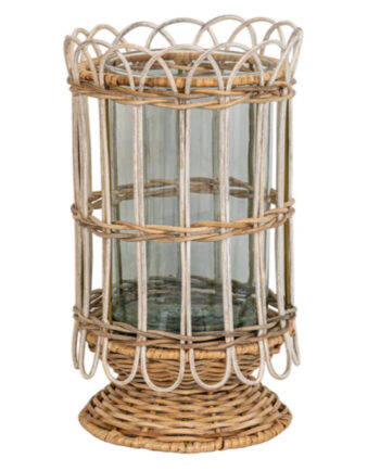 Juliska Provence Rattan 11.5" Hurricane - Whitewash