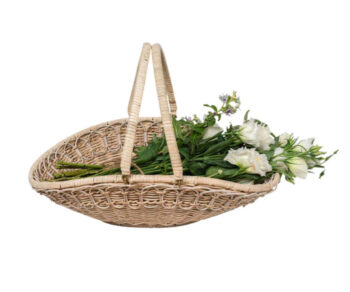 Juliska Provence Rattan Gathering Basket - Whitewash - Image 3