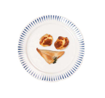 Juliska Sitio Stripe Side/Cocktail Plate - Delft Blue - Image 2
