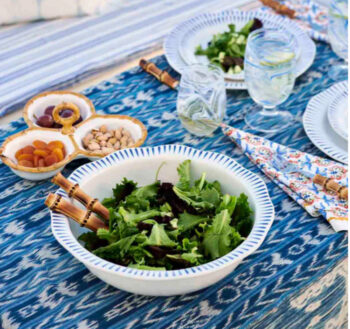 Juliska Sitio Stripe 12" Serving Bowl - Delft Blue - Image 3