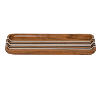 Juliska Stonewood Stripe 13.5" Rectangular Tray - Image 2