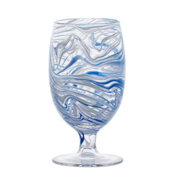 Juliska Puro Marbled Goblet - Blue