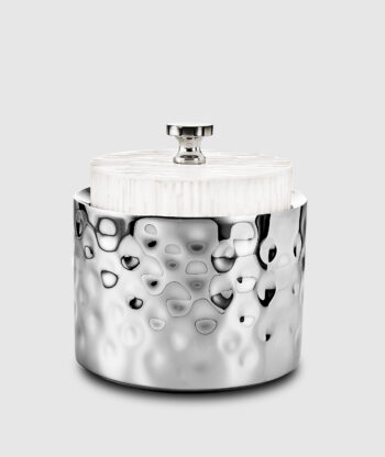Mary Jurek Tundra Ice Bucket w/White Resin 7″ H x 7½” D