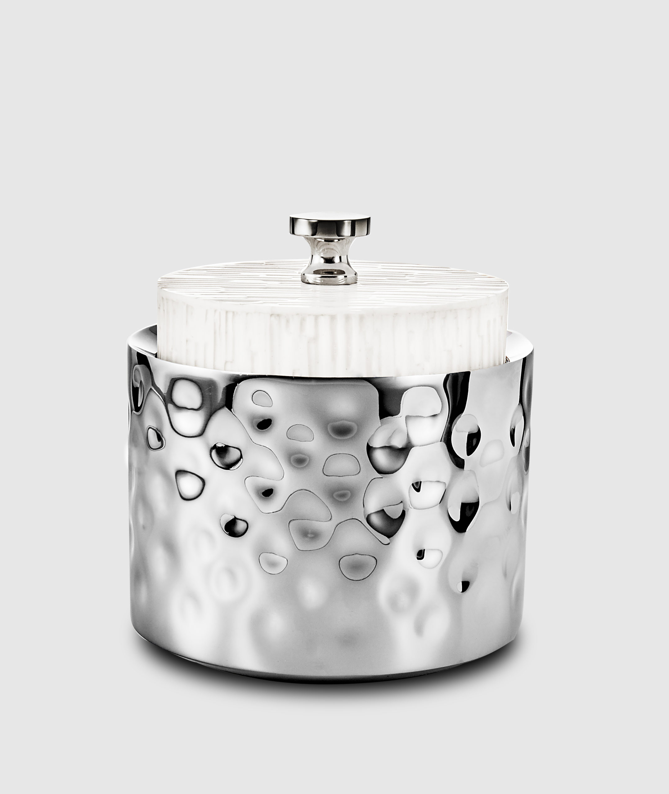 Mary Jurek Tundra Ice Bucket w/White Resin 7″ H x 7½” D - The Pink