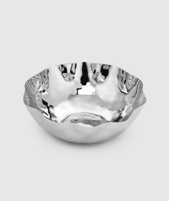 Mary Jurek Blossom Free Form Stainless Bowl 8″ x 2.75"H