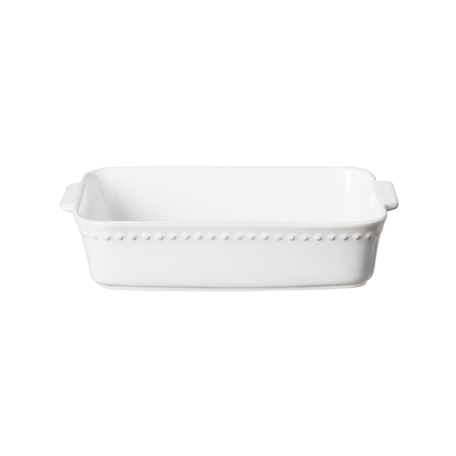 Costa Nova Pearl White Rectangular Baker Pearl 13″ x 8″ H3″ | 83 oz.