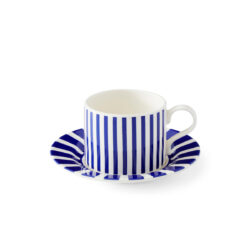 Spode Steccato Narrow Teacup & Saucer 10 oz