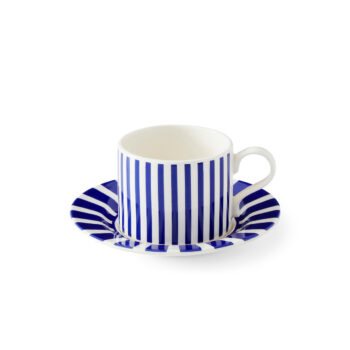 Spode Steccato Narrow Teacup & Saucer 10 oz