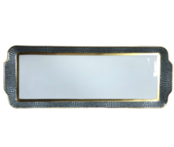 Royal Limoges Makassar gold rectangular cake platter 14.75" L 5.5" W