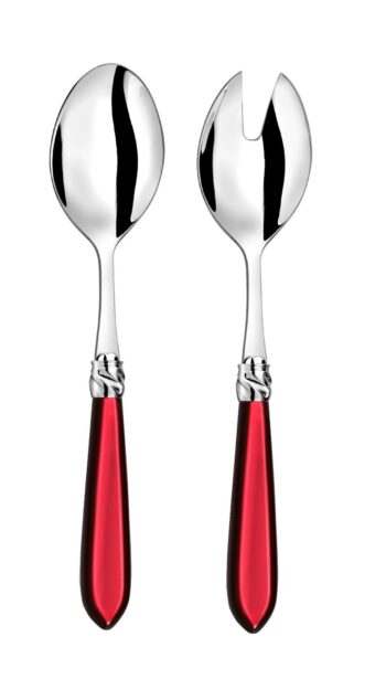 Capdeco Diana red Salad serving set