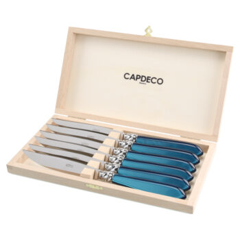 Capdeco Diana teal Set of 6 Steak Knives