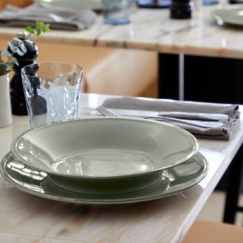 Costa Nova Friso Soup/Pasta Plate 10" Sage Green - Image 2