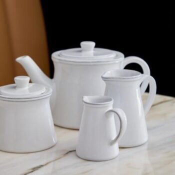 Costa Nova Friso Sugar Bowl 17 oz. White - Image 2