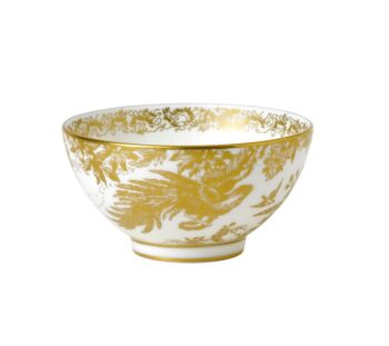 Royal Crown Derby Gold Aves Footed Rice Bowl 4.5" W 2" H