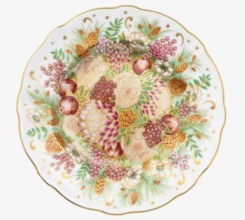 Royal Crown Derby Holiday Bouquet Accent Plate 7"D