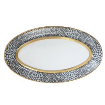 Royal Limoges Makassar gold Relish dish 9" L 5" W