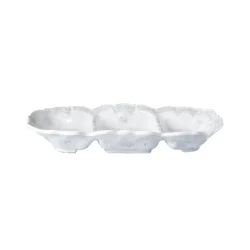 Vietri Incanto Lace Medium Three Part Server