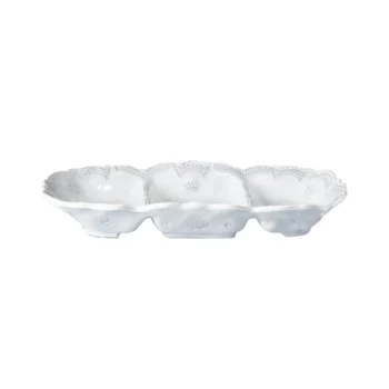 Vietri Incanto Lace Medium Three Part Server
