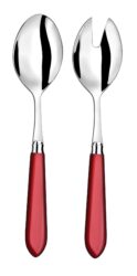 Capdeco Omega red salad serving set by 9.5" L