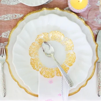 Vietri Incanto Stone White Ruffle Dinner Plate - Image 2