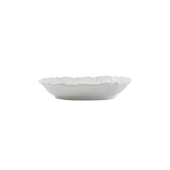 Vietri Incanto Stone White Lace Small Oval Bowl - Image 2