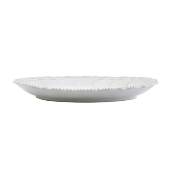 Vietri Incanto Stone White Baroque Large Oval Shallow Bowl - Image 2