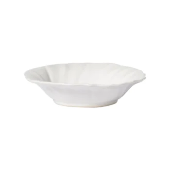 Vietri Incanto Stone White Ruffle Pasta Bowl