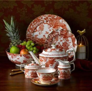 Royal Crown Derby Aves Red Salad Plate 8"D - Image 2
