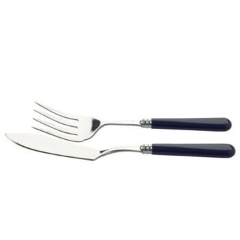 Capdeco Helios navy blue fish serving set