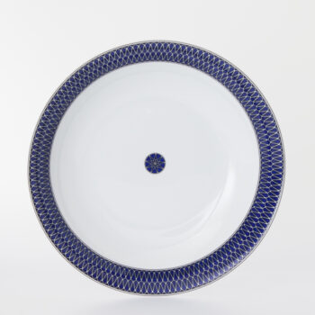 Royal Limoges Blue Star Round cake platter 12"D