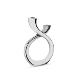 Nambe Tango Candle Holder - Small 9"H