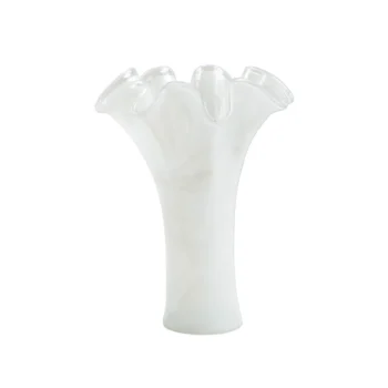 Vietri Onda White Short Vase