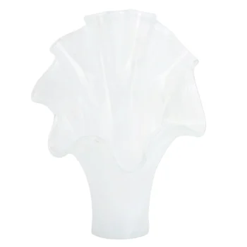 Vietri Onda White Fanned Vase