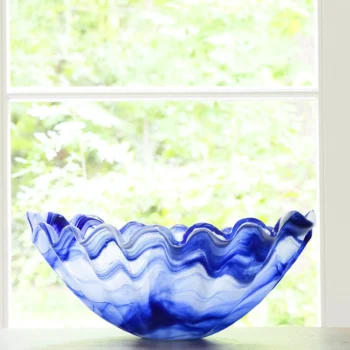 Vietri Onda Glass Large Centerpiece