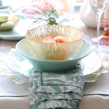 Vietri Rufolo Glass Gold Small Deep Bowl - Image 2