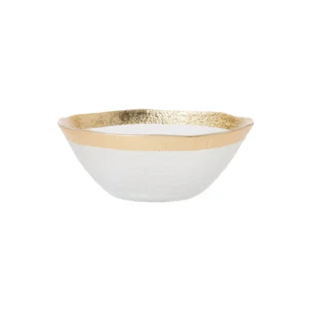 Vietri Rufolo Glass Gold Organic Small Bowl