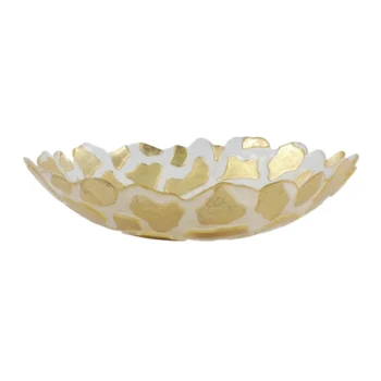 Vietri Rufolo Gold Giraffe Medium Shallow Bowl