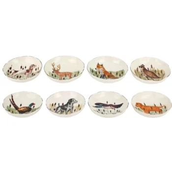 Vietri Wildlife Assorted Pasta Bowls - Set of 8