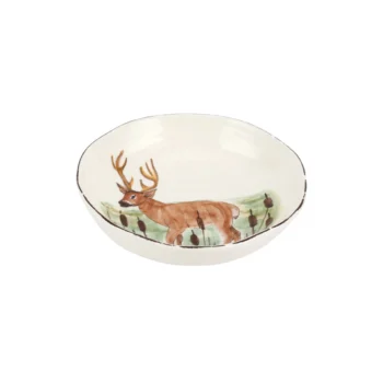 Vietri Wildlife Deer Pasta Bowl