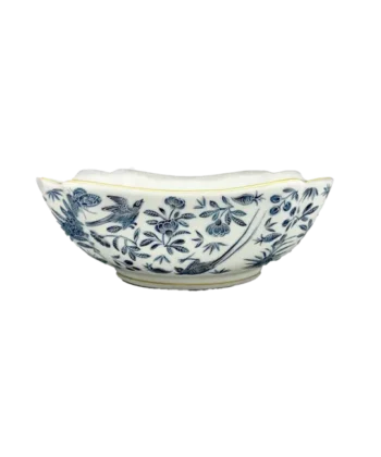 Mottahedeh Sacred Bird & Butterfly Blue Small Square Bowl 6.5"