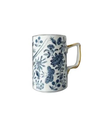 Mottahedeh Sacred Bird & Butterfly Blue Mug 4.25″ H