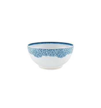 Oscar de la Renta Coralina Blue Salad/Serving Bowl 11"D x 5"H