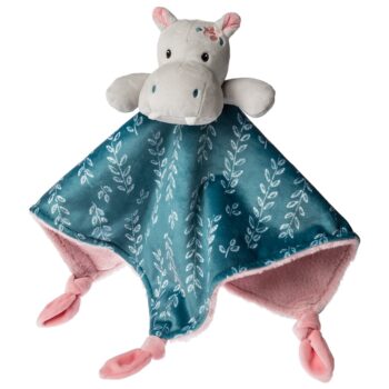 Mary Meyer Jewel Hippo Character Blanket – 13×13″