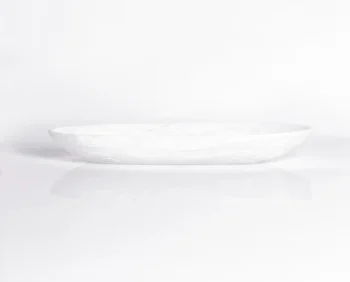 Nashi Home Classical Boat Bowl Medium - White Swirl