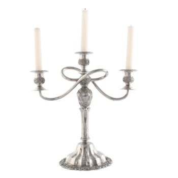 Vagabond House Flore Spring Pewter Candlestick 13.25"T x 6.5"W