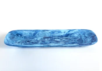 Nashi Home Classical Rectangle Platter - Denim Swirl
