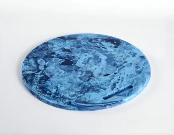 Nashi Home Classical Chopping Board Large Round - Denim Swirl