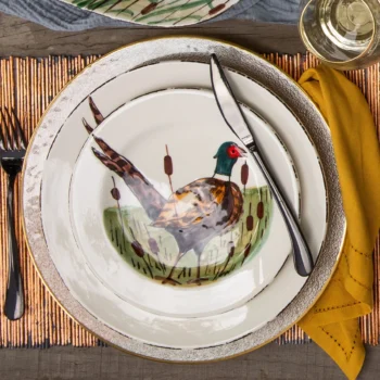 Vietri Wildlife Pheasant Salad Plate - Image 2
