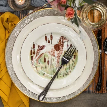 Vietri Wildlife Spaniel Salad Plate - Image 2